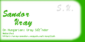 sandor uray business card